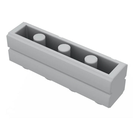 LEGO Brick 1 x 4, Masonry/Brick Profile, Light Grey [15533] 6314891