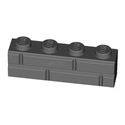 LEGO Bricks 1 x 4, Masonry/Brick Profile, Dark Grey [15533] 6055310