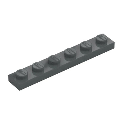 LEGO Plate, 1 x 6, Dark Grey [3666] 4211056