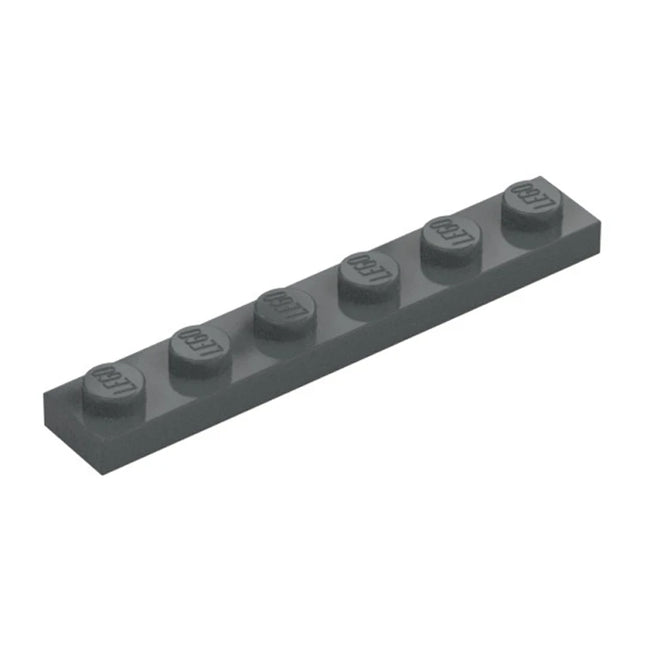 LEGO Plate, 1 x 6, Dark Grey [3666] 4211056