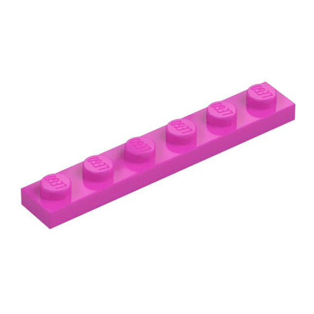 LEGO Plate, 1 x 6, Dark Pink [3666] 6097094
