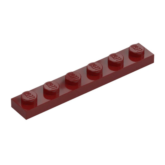 LEGO Plate, 1 x 6, Dark Red [3666] 4539062