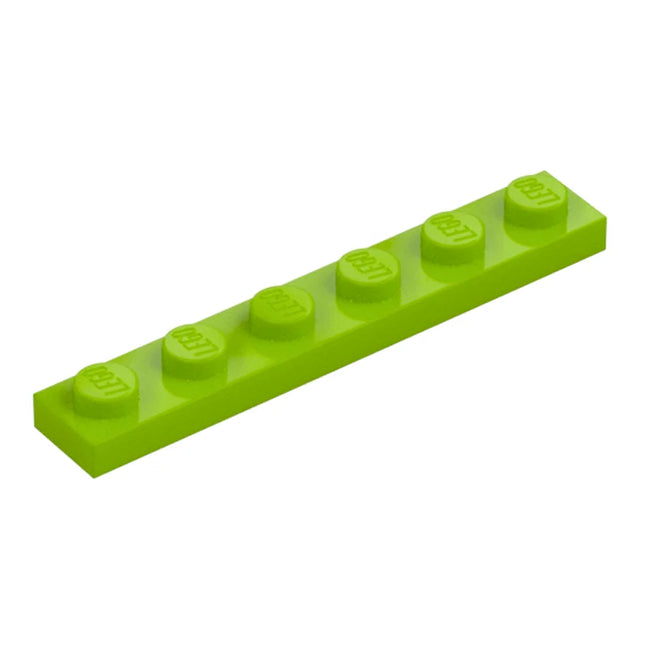 LEGO Plate, 1 x 6, Lime Green [3666] 4529160