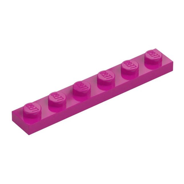 LEGO Plate, 1 x 6, Magenta [3666] 4654105