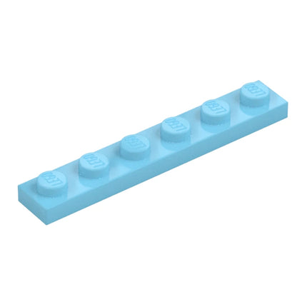 LEGO Plate, 1 x 6, Medium Azure [3666] 4625036