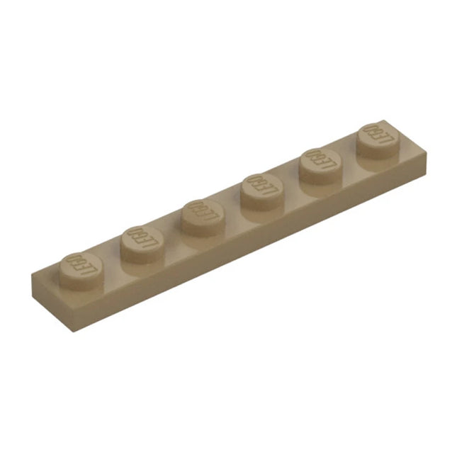 LEGO Plate, 1 x 6, Dark Tan [3666] 6015424
