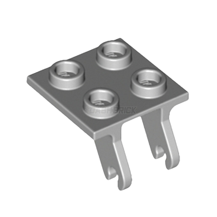 LEGO Plate, Modified 2 x 2 Thin with Plane Single Wheel Holder, Light Grey [2415] 6321198