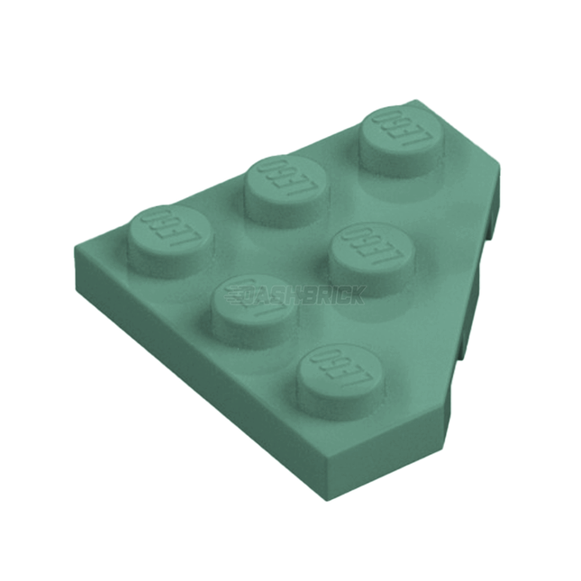 LEGO Wedge, Plate 3 x 3 Cut Corner, Sand Green [2450] 6416003