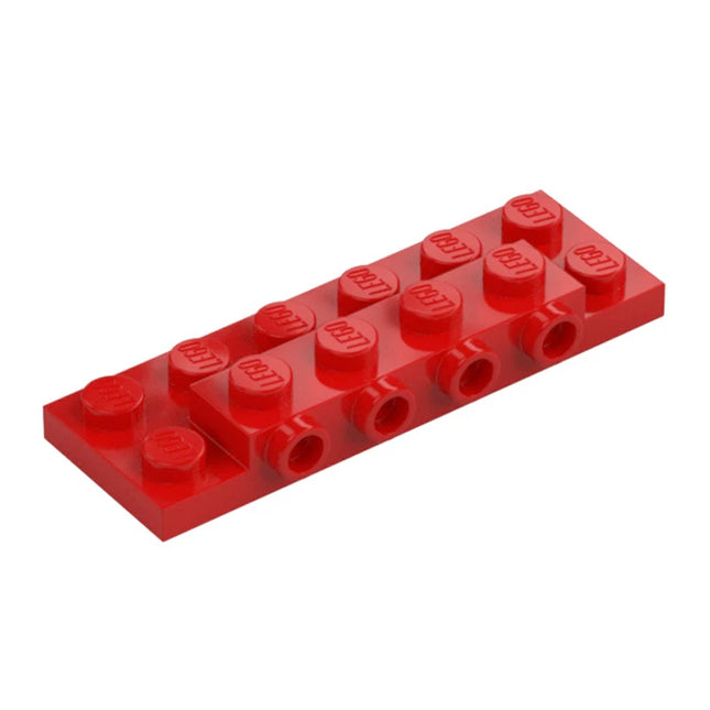 LEGO Plate, Modified 2 x 6 x 2/3 with 4 Studs on Side, Red [87609] 4565431