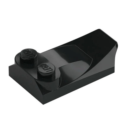 LEGO Slope, Curved 3 x 2 x 2/3 with 2 Studs, Wing End, Black [47456] 4285883