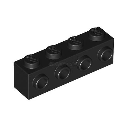 LEGO Brick, Modified 1 x 4, 4 Studs on 1 Side, Black [30414] 4162443