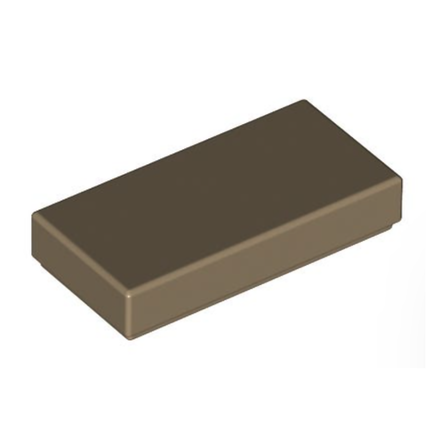 LEGO Tile 1 x 2, Dark Tan [3069b] 4496699