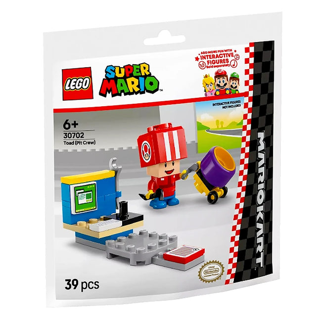 LEGO® Super Mario: Toad (Pit Crew), Mario Cart [30702] Sealed Pack