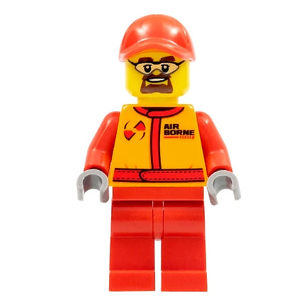 LEGO Minifigure - Male, Mechanic - Air Borne Race Suit, Cap (2013) [CITY]