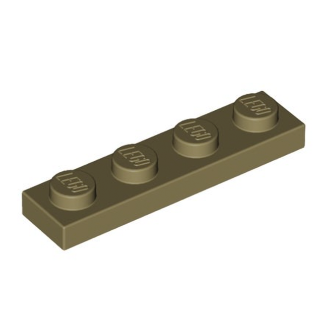 LEGO Plate, 1 x 4, Dark Tan [3710] 4626904