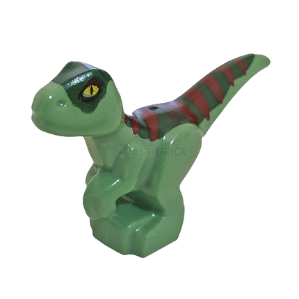 LEGO Minifigure Animal - Dinosaur Baby Standing with Dark Green Back, Dark Red Stripes [37829pb09] 6344444