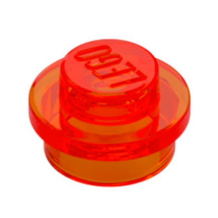 LEGO Round Plate, 1 x 1, Trans-Neon Orange [4073] 6240218