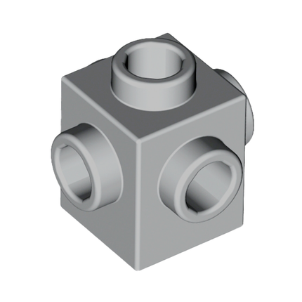 LEGO Brick, Modified 1 x 1 with Studs on 4 Sides, Light Grey [4733] 4211511