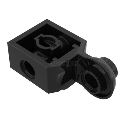 LEGO Technic, Brick Modified 2 x 2 with Pin Hole and Rotation Joint Ball Half Vertical, Black [48171] 6302828