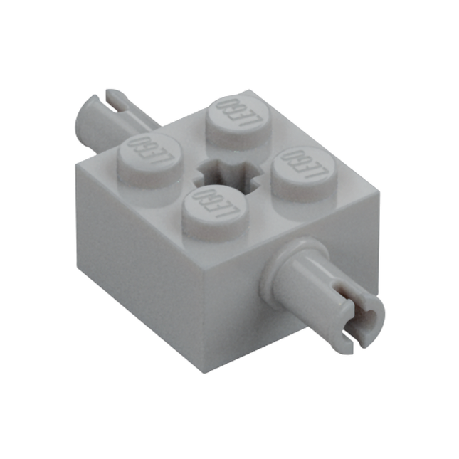 LEGO Brick, Modified 2 x 2 with Pins and Axle Hole, Light Grey [30000] 6356172