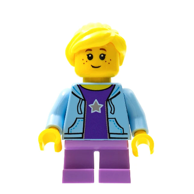 LEGO Minifigure - Girl, Jacket/Hoodie, Short Legs, Freckles (2016) [CITY]
