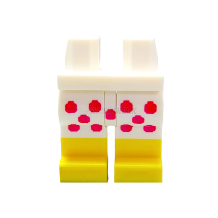 LEGO Minifigure Parts - Hips and Legs, Shorts, White with Red Spots [970c00pb1024]