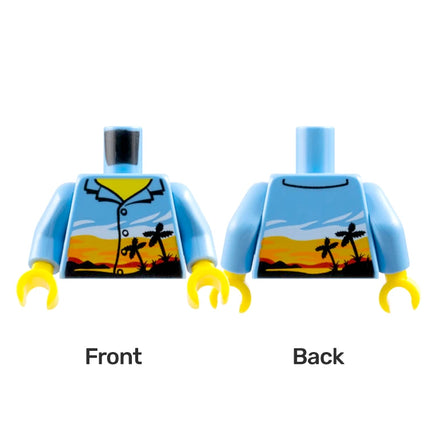 LEGO Minifigure Part - Torso, Shirt with Buttons, Tropical Sunset [973pb3168c01]