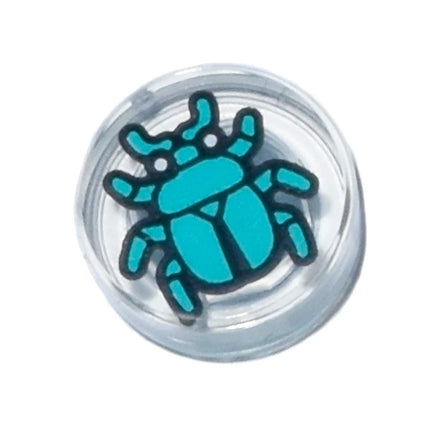 LEGO Minifigure Animal - Beetle, Creature, Bug, Dark Turquoise (1 x 1 Round Tile) [98138pb428] 6532094