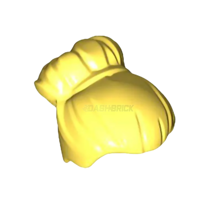 LEGO Minifigure Part - Hair Female, Large High Bun, Bright Light Yellow [27186]