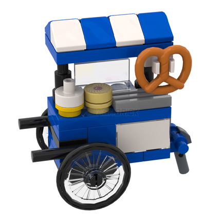 LEGO "Twisty Treats Pretzel Cart" - Brickside Delights Wagon #1 [MiniMOC]