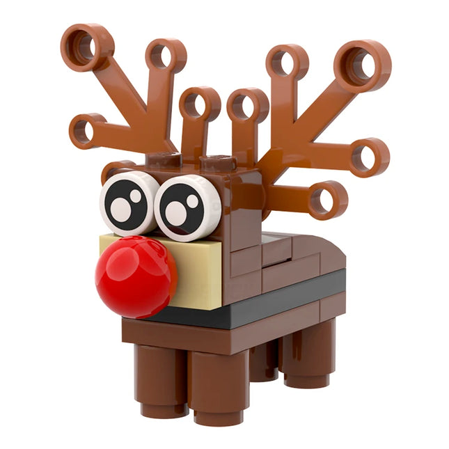 12 Days of Christmas - Rudolph Reindeer (6 of 12) Made with Genuine LEGO® [MiniMOC]
