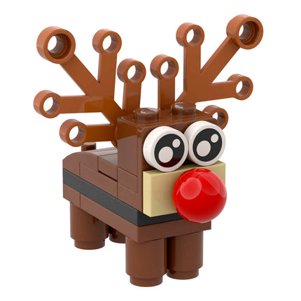 12 Days of Christmas - Rudolph Reindeer (6 of 12) Made with Genuine LEGO® [MiniMOC]