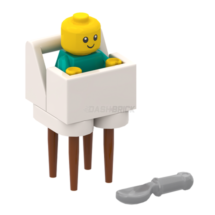 LEGO "Baby Highchair" - Baby Stool & Spoon [MiniMOC]