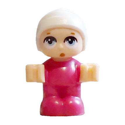 LEGO Minifigure - Baby/Toddler "Emelia" Minidoll, Magenta and Light Nougat [FRIENDS]