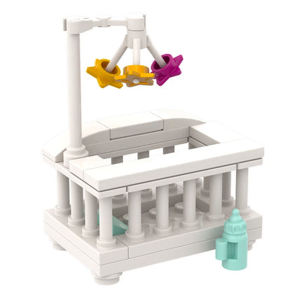 LEGO "Baby Bassinet" - Infant Bed/Crib/Cot with bottle [MiniMOC]