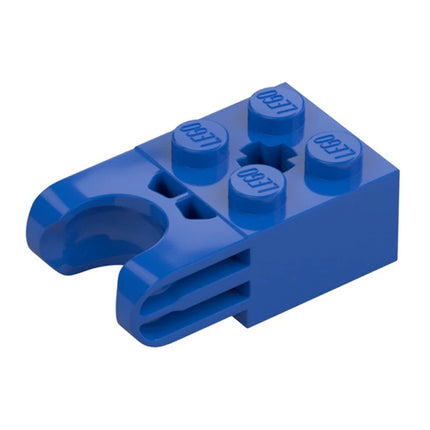 LEGO Technic, Brick Modified 2 x 2, Ball Socket , Axle Hole - Straight Forks with Round Ends, Blue [67696/92013] 6406931