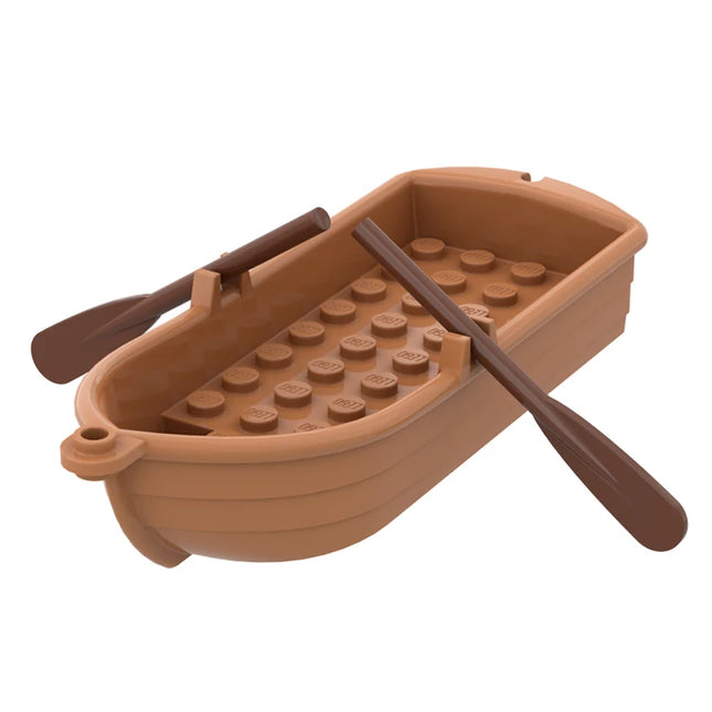 LEGO Boat, 14 x 5 x 2 with Oarlocks, Medium Nougat (+2 Oars) [21301] 6557679