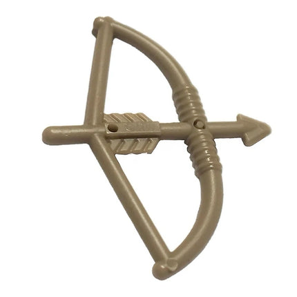 LEGO Minifigure Accessory - Weapon Bow, Longbow with Arrow Drawn, Dark Tan [4499] 61537 6420270