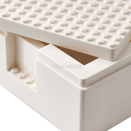 LEGO Storage Box 16 x 22, Studs on Lip and Box Ledge, White [35017c01]