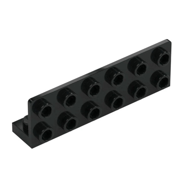 LEGO Bracket 1 x 6 - 2 x 6 Inverted with 1 x 4 Cutout, Black [5090] 6458186