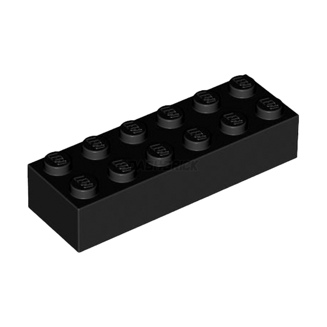 LEGO Brick 2 x 6, Black [2456] 4181144
