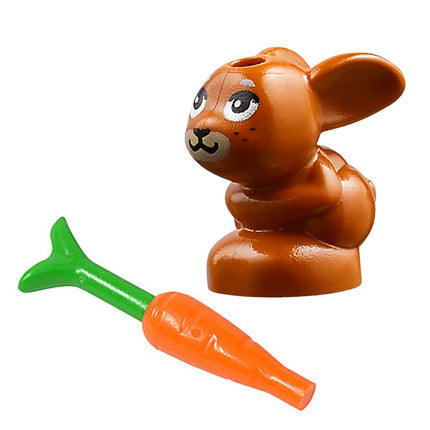 LEGO Minifigure Animal - Bunny, Baby Rabbit, Small, Dark Orange [18852pb05]