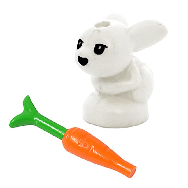 LEGO Minifigure Animal - Bunny, Baby Rabbit, Small, White [18852pb01]