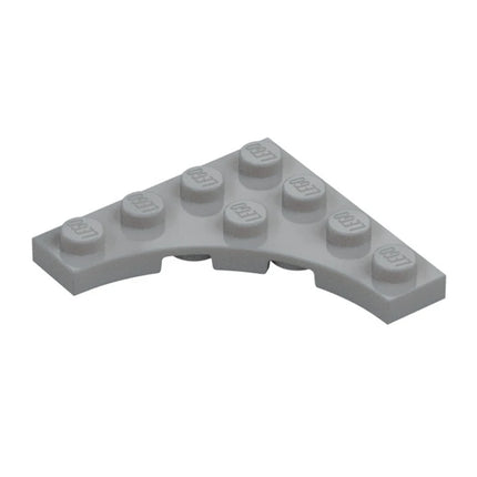 LEGO Plate, Modified 4 x 4 with 3 x 3 Curved Cutout, Light Grey [35044] 6353802