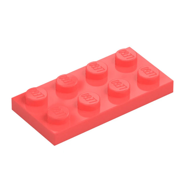 LEGO Plate, 2 x 4, Coral [3020] 6305455
