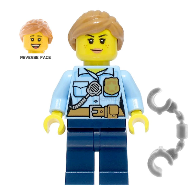 LEGO Minifigure - Female, Police, Badge and Radio, Ponytail (2022) [CITY]
