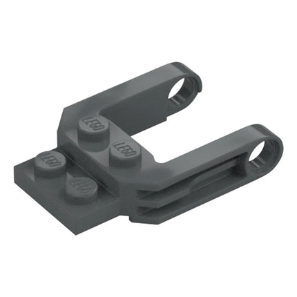 LEGO Vehicle, Base 2 x 2 x 2/3 Wheel Fork with 2 Arms and Pin Holes, Dark Grey [77598] 6338470