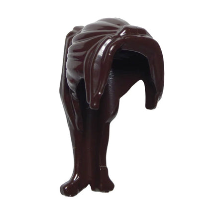LEGO Minifigure Part - Hair Female Ponytail Long with Side Bangs, Dark Brown [62696] 4527065