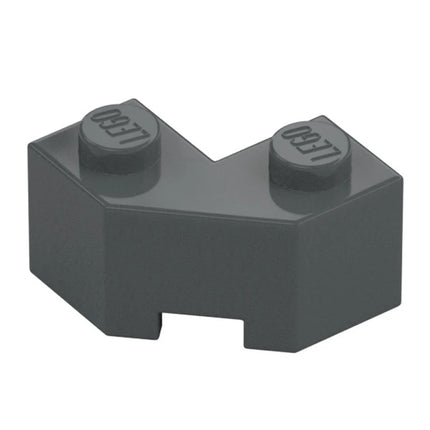 LEGO Brick, Modified Facet 2 x 2, Wedge/Corner, Dark Grey [87620] 4624186