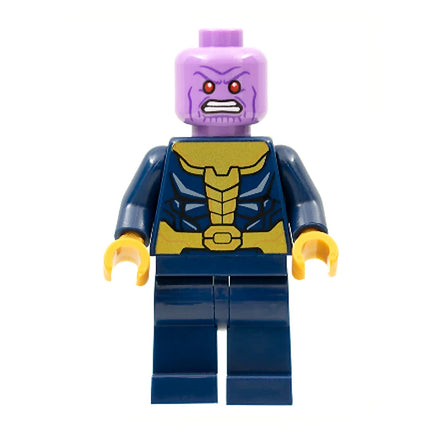 LEGO Minifigure - Thanos, Dark Blue/Gold Outfit, Pearl Gold Hands (2021) [MARVEL]